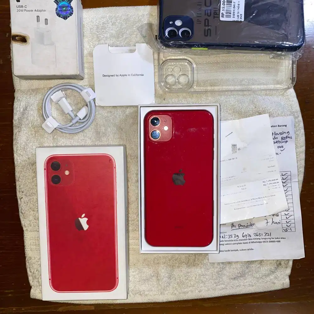 iphone 11 256 inter ( xl, indosat )  baterai 100% gantian  lcd gantian