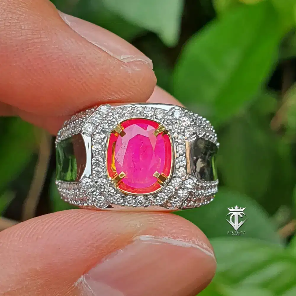 Batu Permata Natural Metalic Ruby Burma Myanmar 0.79 Ct MRI Lab Memo