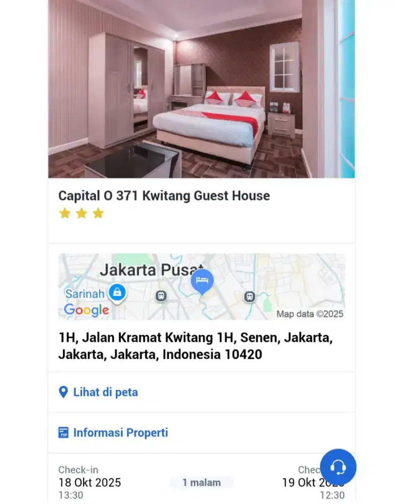 Tiket hotel Capital O 371 Kwitang
