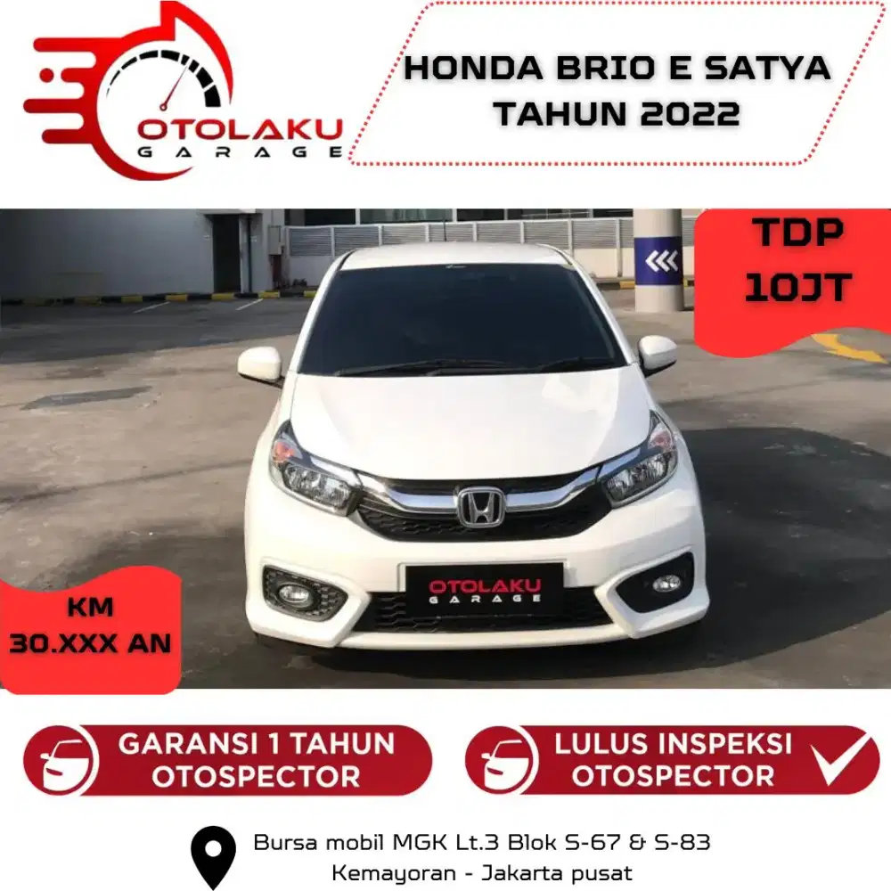 [LOW KM TERMURAH] HONDA BRIO 1.2 E AT 2022 ANTIK