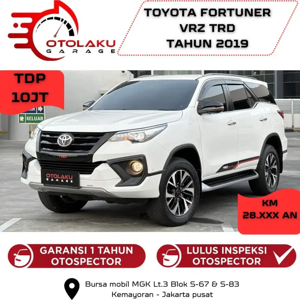 [KM ANTIK 28 RIBU] TOYOTA FORTUNER 2.4 VRZ TRD AT 2019 KM SUPER ANTIK