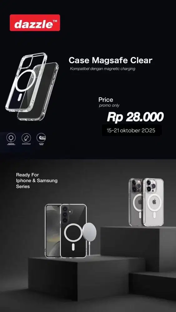 Case magsafe clear for iphone & android