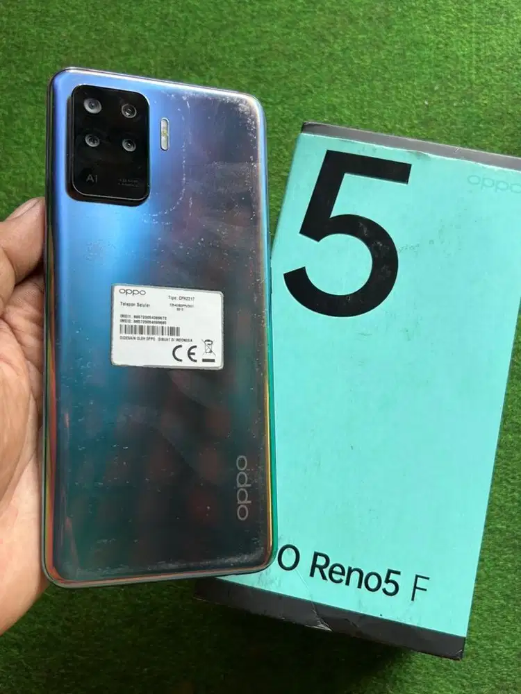 oppo reno 5g 8/128gb layar retak halus sehelai