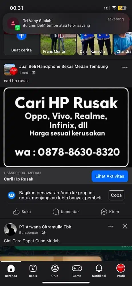 Carik Hp Rusak, Harga sesuai kerusakan