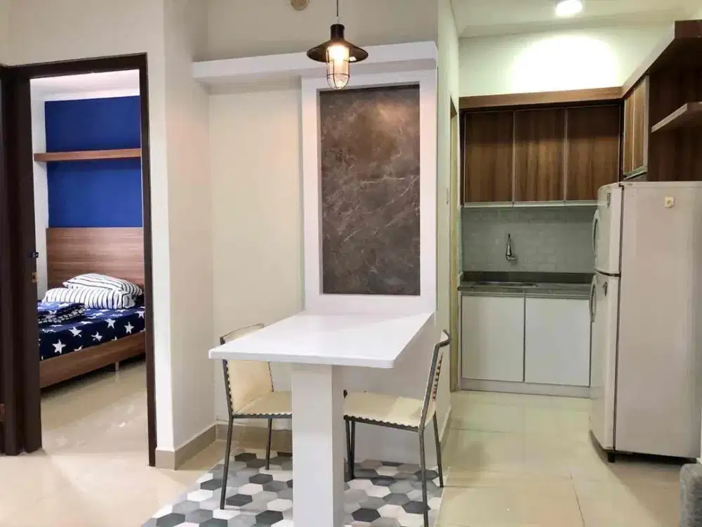 disewakan apartemen mediterania kelapa gading 2 kamar full furnish bulanan tahunan