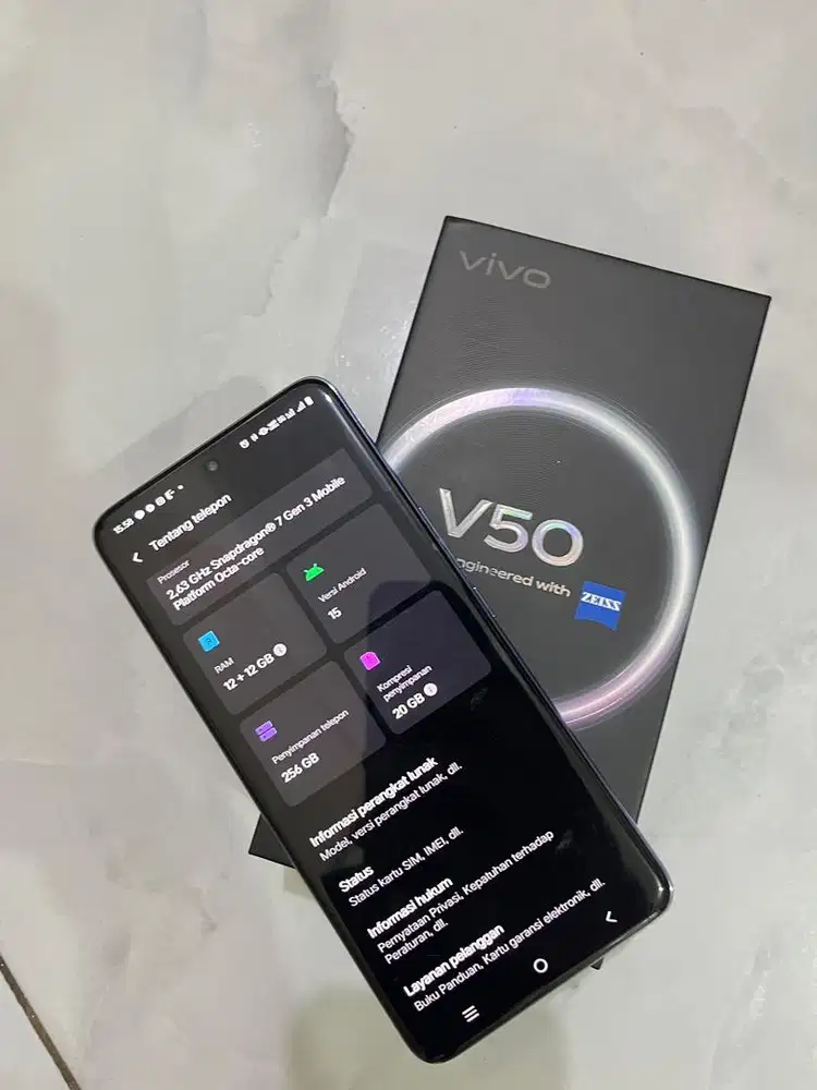 Vivo v50 5g ram 12+12/256 like new