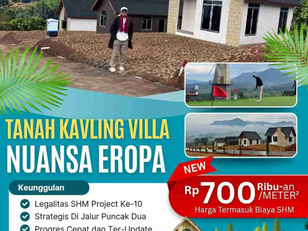 TANAH KAVLING BERNUANSA EROPA KETINGGIAN 500 MDPL SURAT SHM DI BOGOR TIMUR