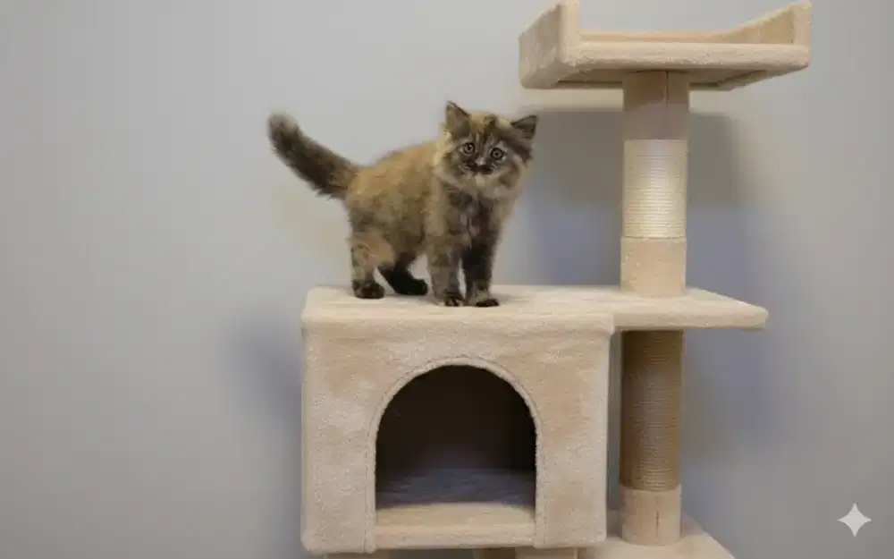 Kucing kitten persia blacktorty betina
