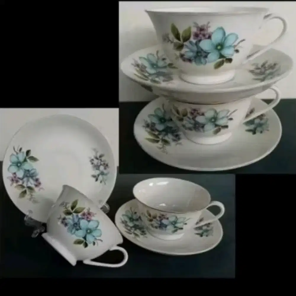 Cangkir teh lawas blue ice(4)