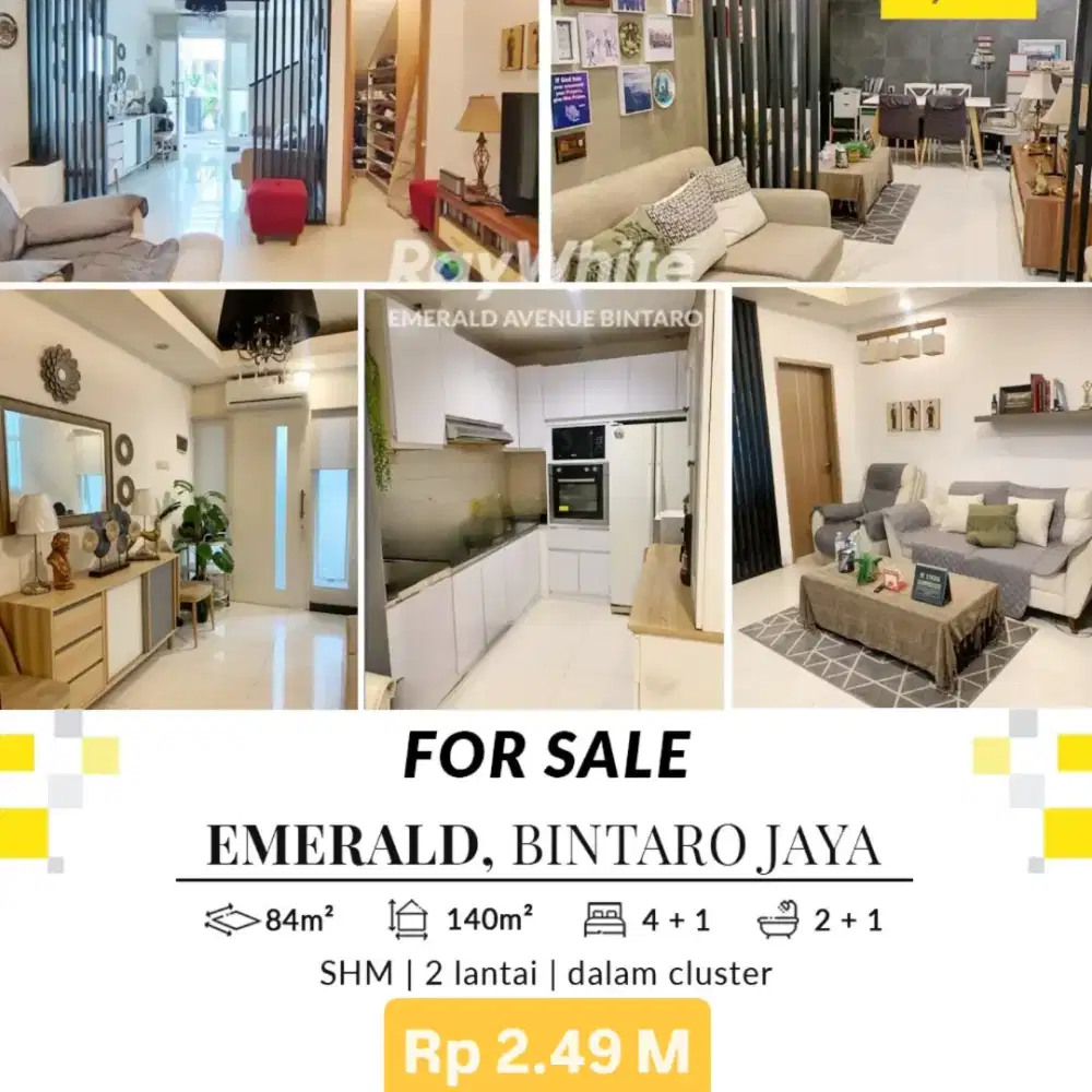 RUMAH BAGUS DAN MURAH 2 LANTAI DI EMERALD RESIDENCE BINTARO