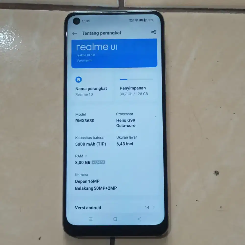 Realme 10 RAM 8/128 GB Helio G99