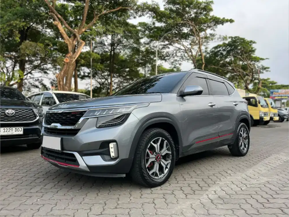 [ TERAWAT ] KIA SELTOS 1.4 GT LINE TURBO CHARGE CVT MATIC 2023 ABU-ABU