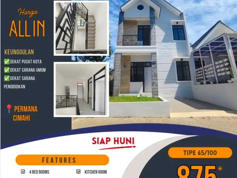 Jangan Lewatkan! Dijual Rumah HOOK  Harga ALL IN Termurah se-Cimahi