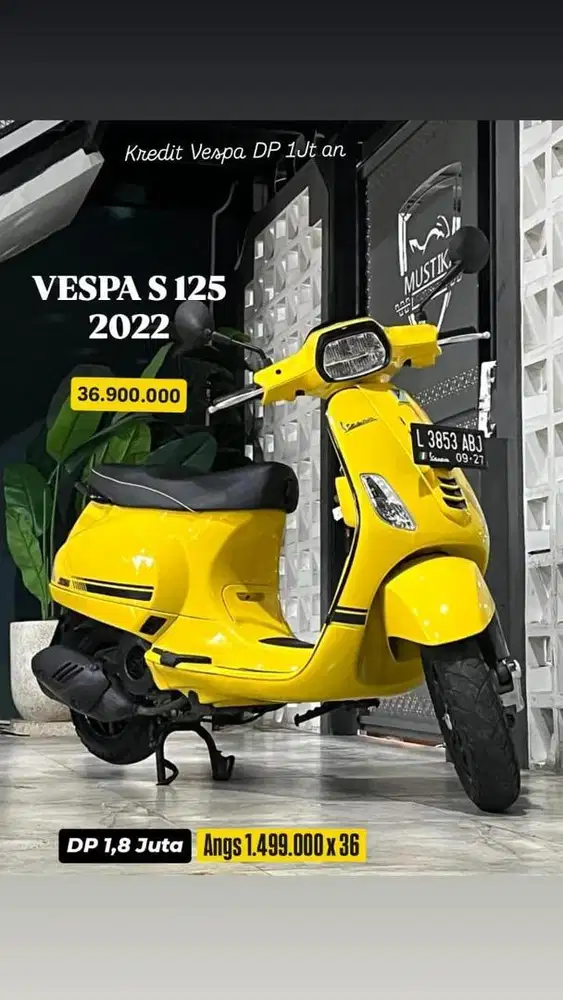 Vespa S 125 Iget 2022 Kilometer rendah - Zaky Mustika
