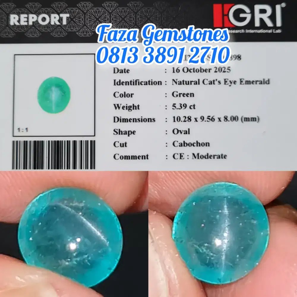 Rare jarang ada Zamrud Cats Eye, Recomended for your Collection
