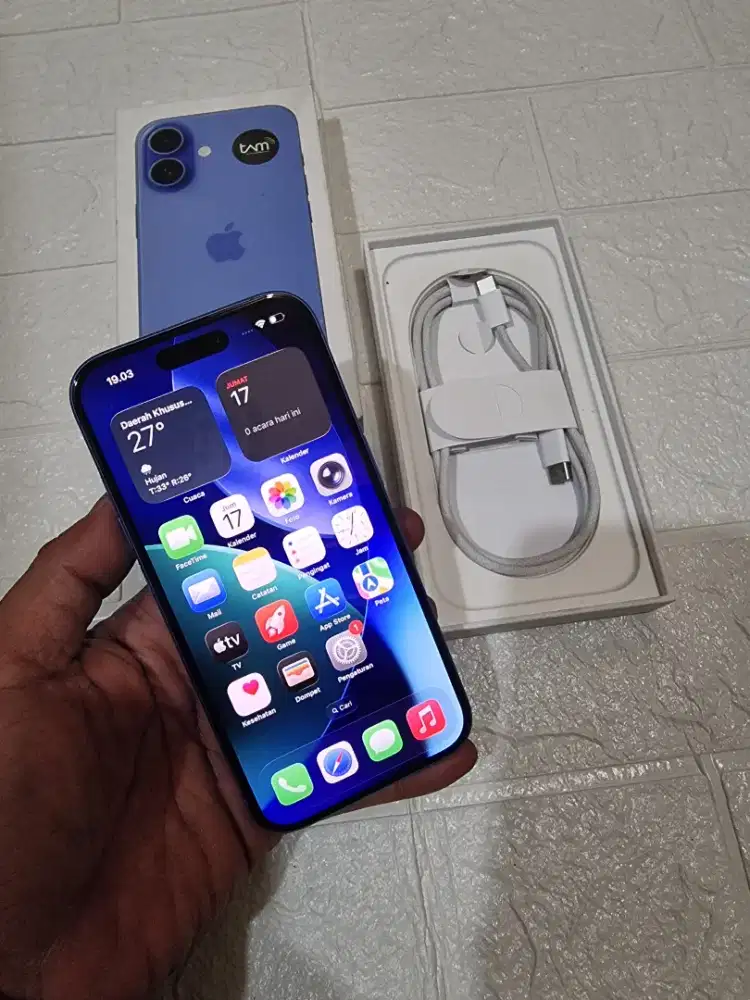 Iphone 16 128 Resmi Mulus Fullset Ori Garansi Aktif
