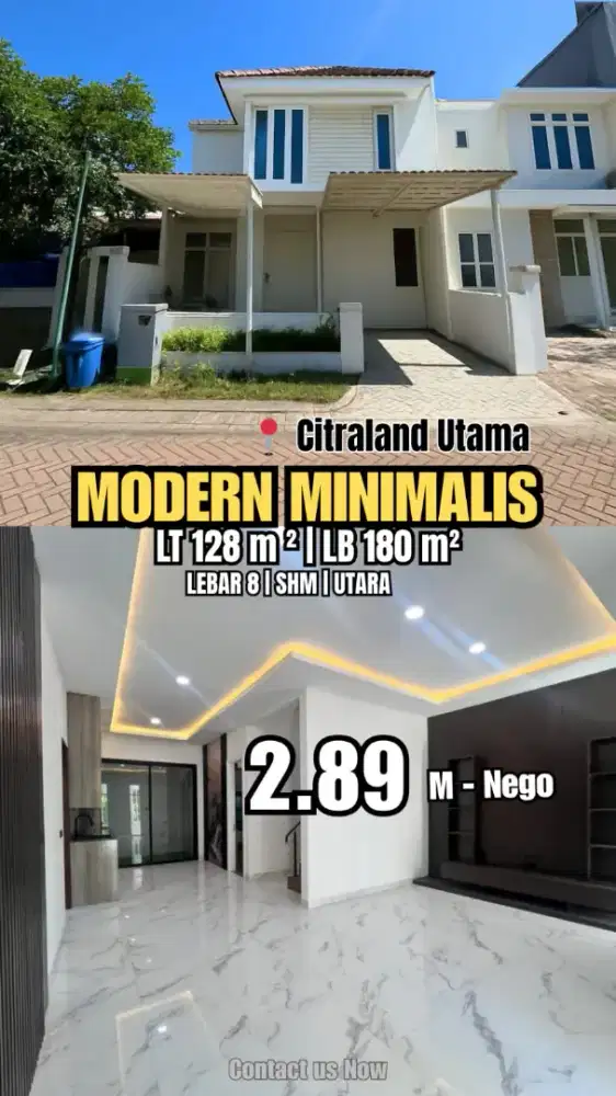 Rumah Semi Furnish 2 Lantai TPR Citraland Renov Like New