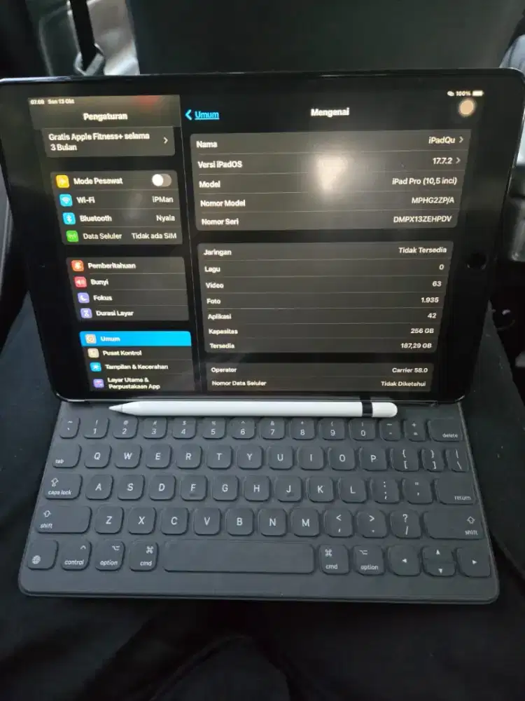 Ipad Pro 2017 10.5  gb 256 wifi cell all operator