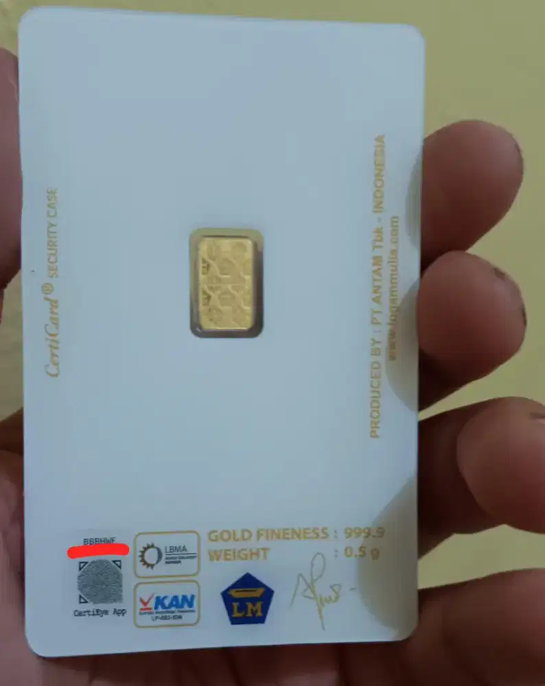 Logam Mulia Antam 0.5 gr
