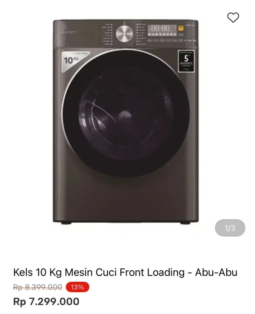 KELS 10KG MESIN CUCI FRONT LOADING
