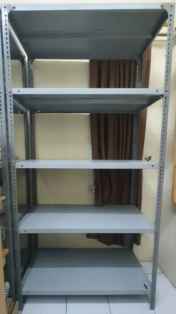 Rak Besi Siku 5 Susun 100 x 40 x 200 / Rak Besi Siku Lubang Tebal