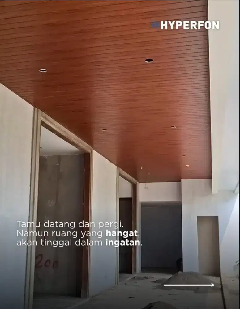 Plafon pvc doff taco terpasang