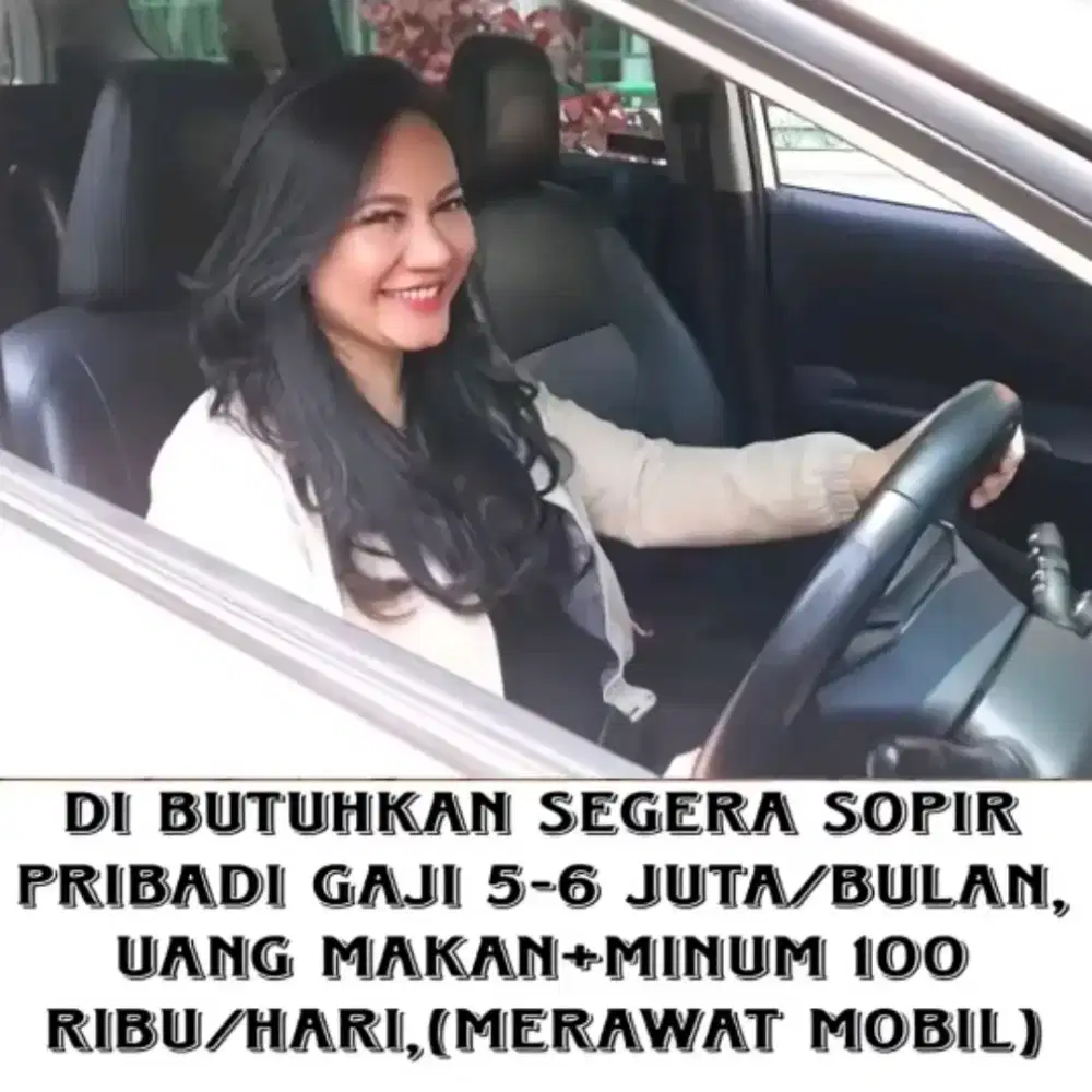 Di butuhkan segera supir pribadi