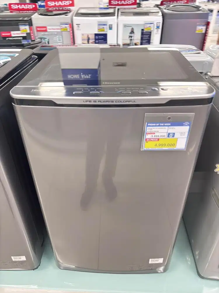 Top Loading Hisense kapasitas 10.5 Kg