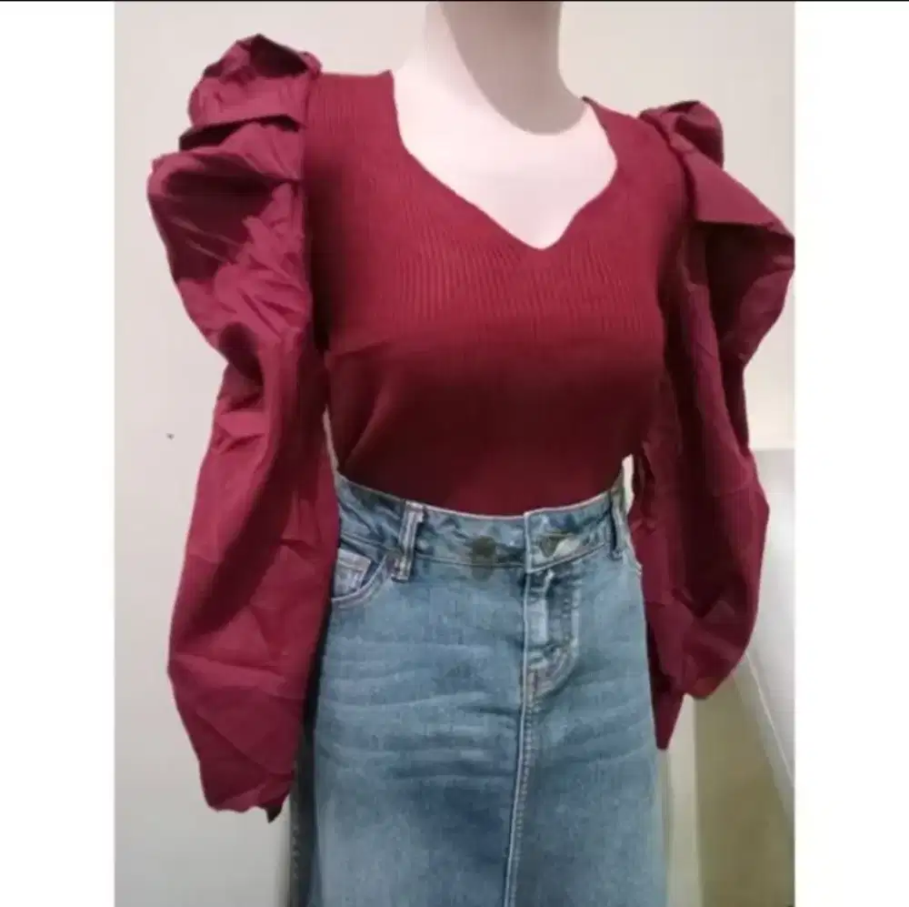 Blouse wanita lengan panjang