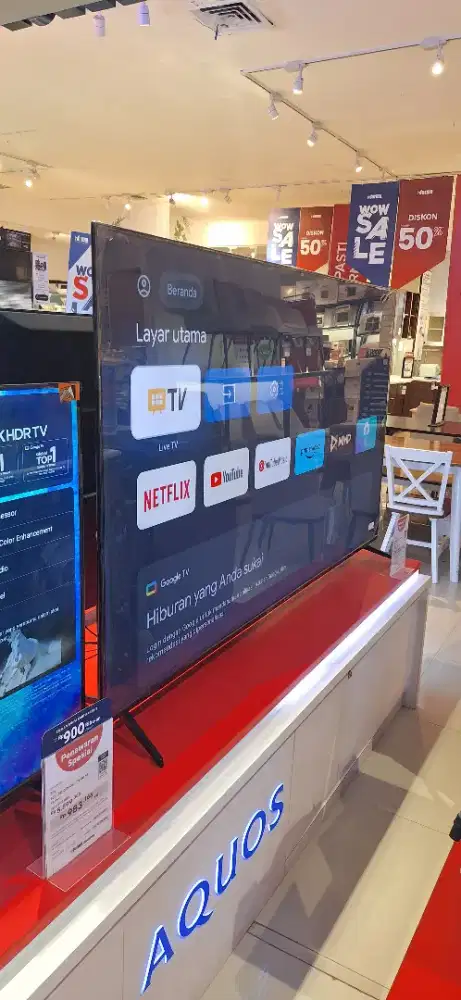 Sharp led google tv 75 inci