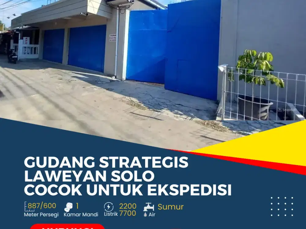 Gudang Strategis Laweyan Solo Cocok Untuk Ekspedisi