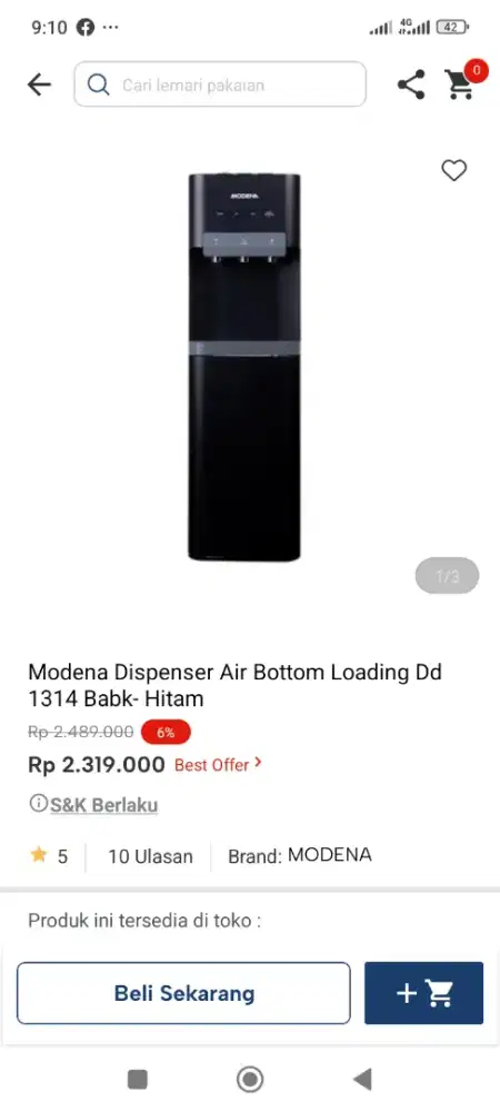 Dispenser air botoom loading modena