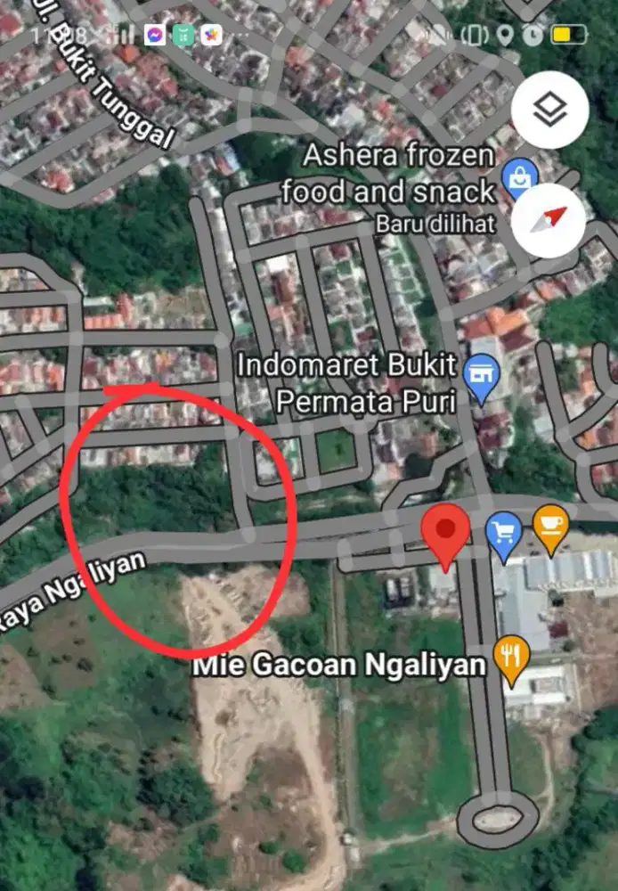 Tanah Ngaliyan, Semarang. Pinggir Jalan raya. Hook