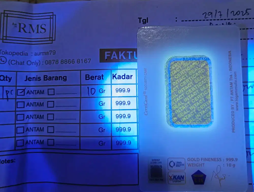 Lm antam RM 10gr 2025
