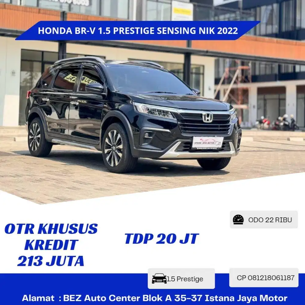 HONDA BR-V PRESTIGE SENSING AT NIK 2022 HITAM