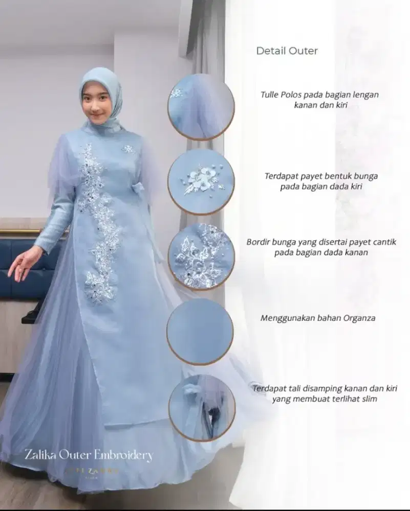 Outer dress warna navy