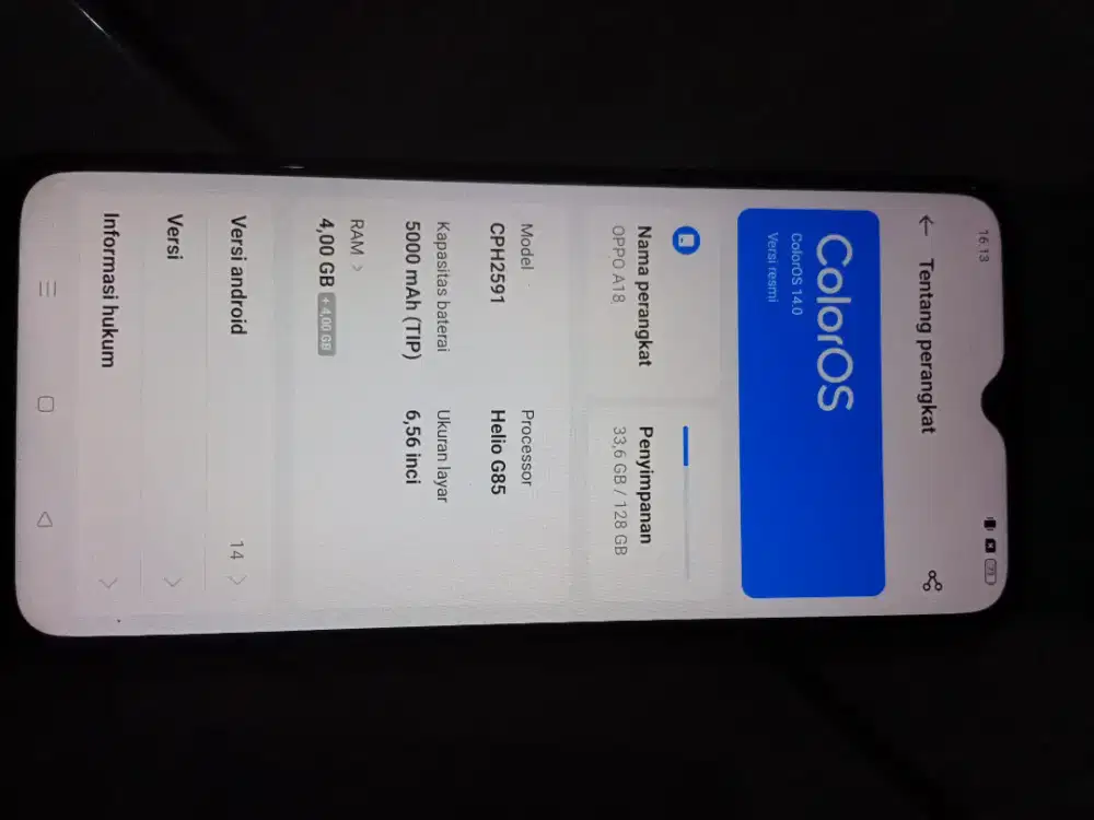 Vivo y17s ram 6+6/128 batang