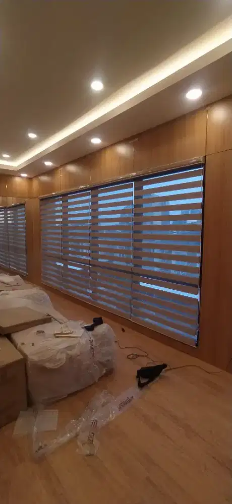 Zebra blind tirai jendela aesthetic