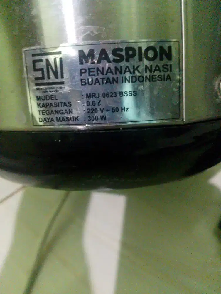 Mejikom Maspion 0.6 liter kondisi nominus