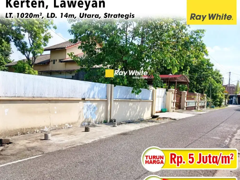 Dijual Tanah Siap Bangun Di Kerten Solo Dekat Manahan Dan Mall