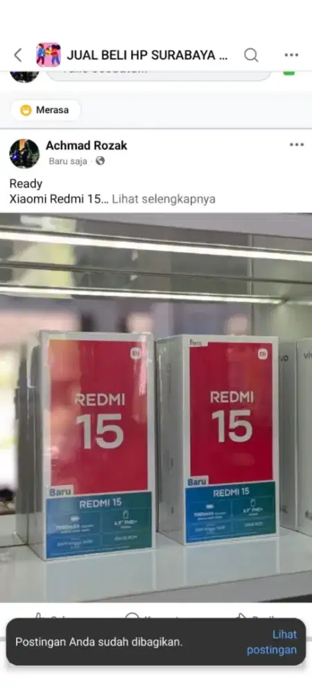 Redmi 15 , BISA KREDIT MULAI 0,MODAL KTP BISA BAWA PULANG HP