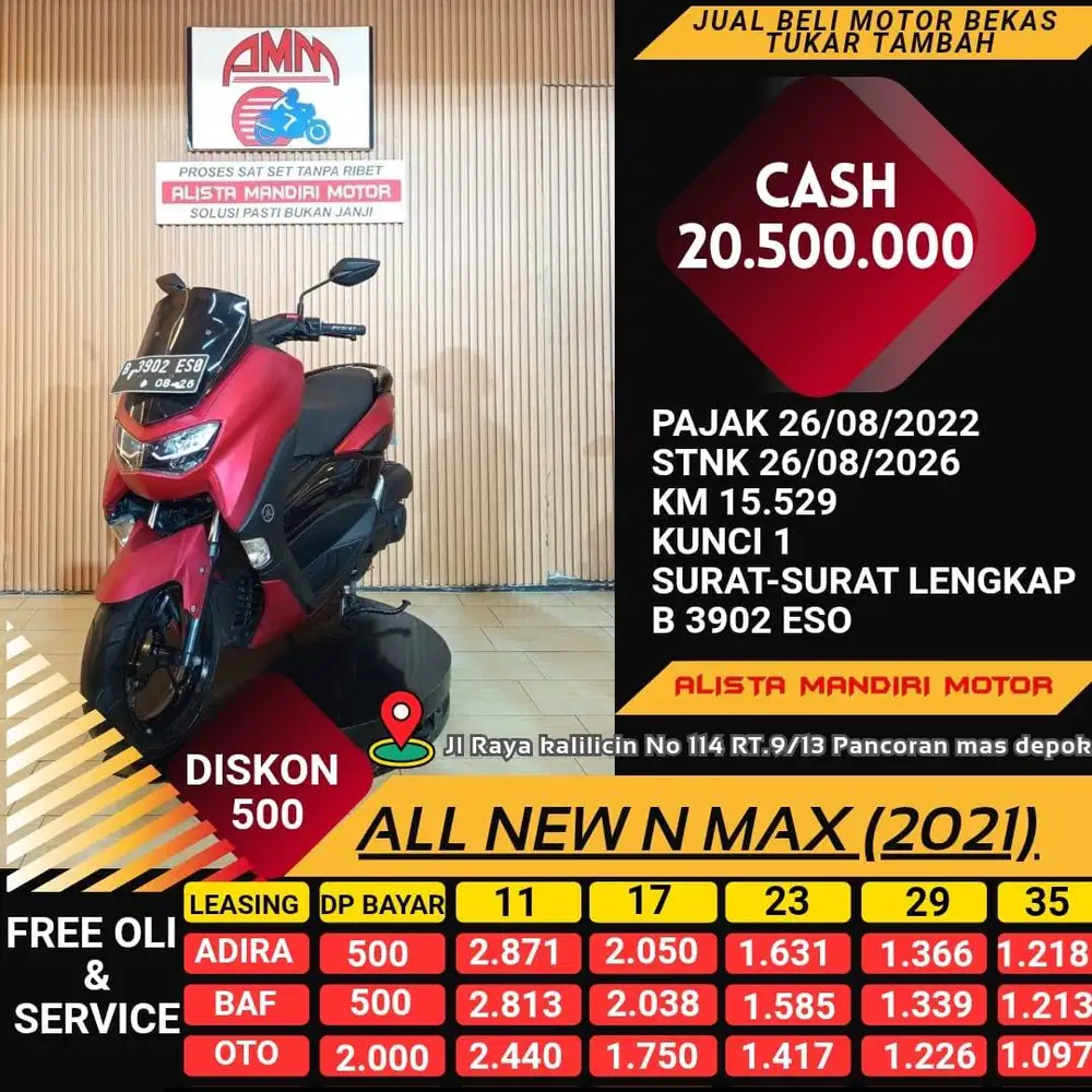 ALL NEW N MAX 155 2021 DP 500 CC 0% KREDIVO TOKPED SPAYLETTER INDODANA