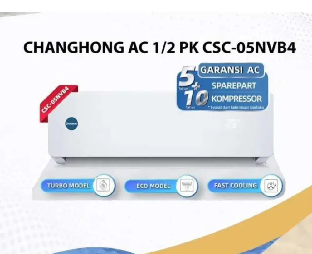 Promo AC 1/2 PK Changchong di Atlanta Mataram Semarang