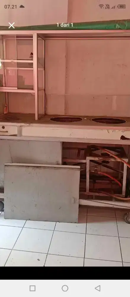 Gerobak etalase mie ayam bakso