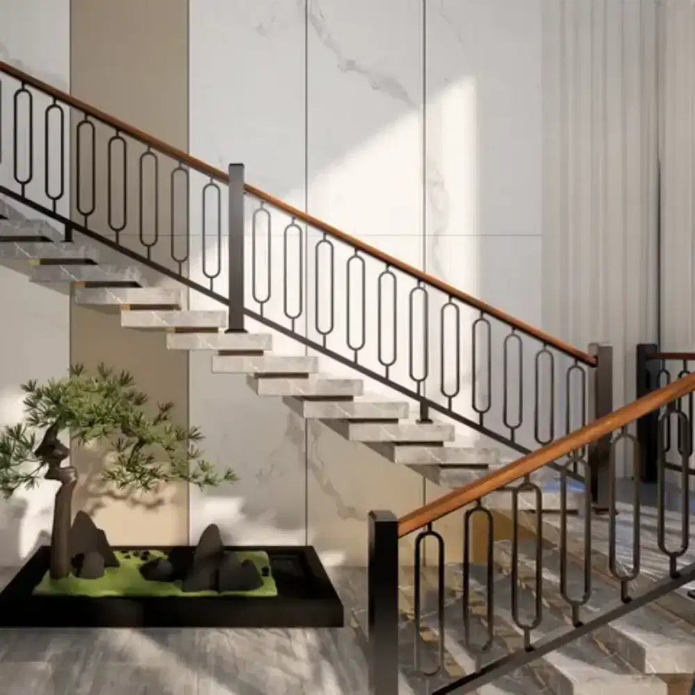 Railing tangga teralis