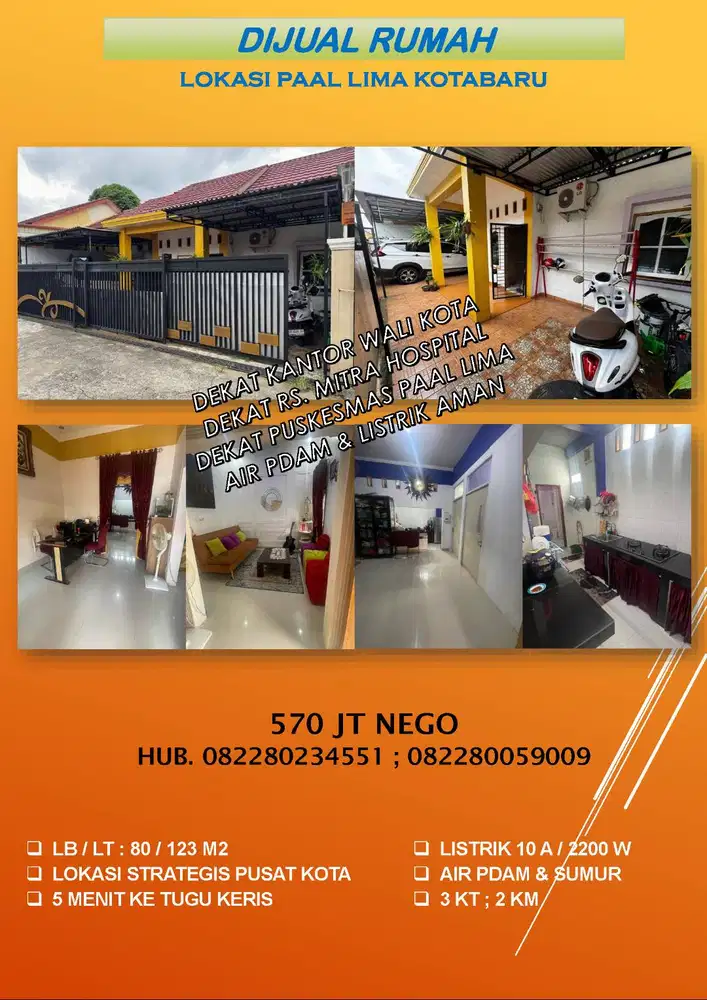 RUMAH LOKASI STATEGIS PUSAT KOTA JAMBI