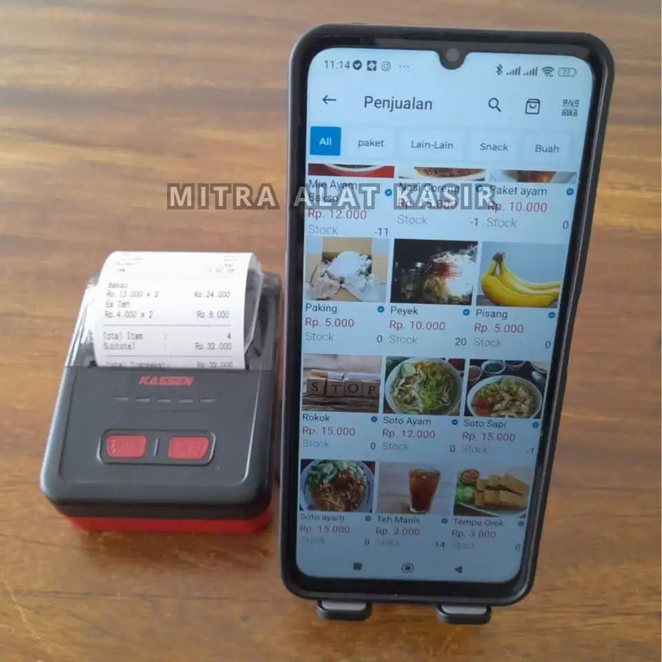 Paket APLIKASI MESIN KASIR ANDROID + MOBILE PRINTER BLUETOOTH