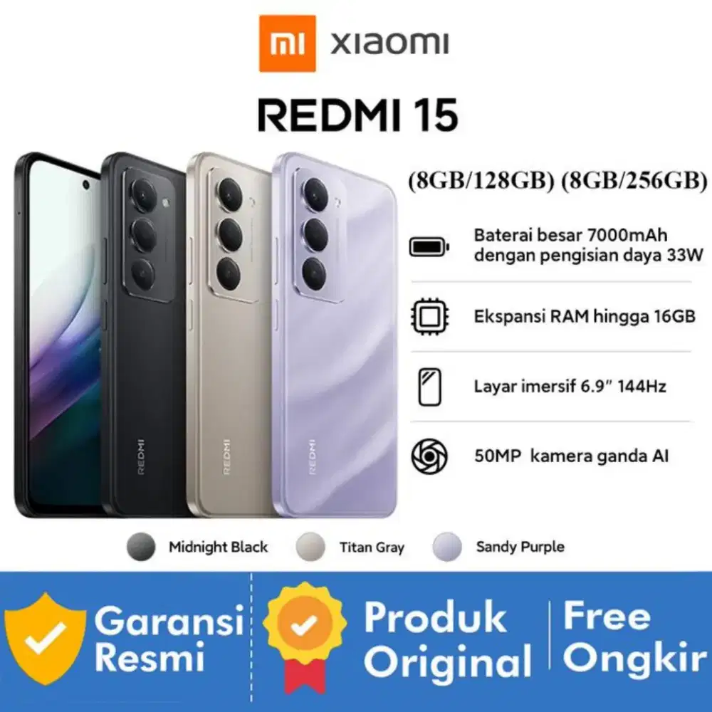 Xiaomi Redmi 15 8/128GB & 8/256GB