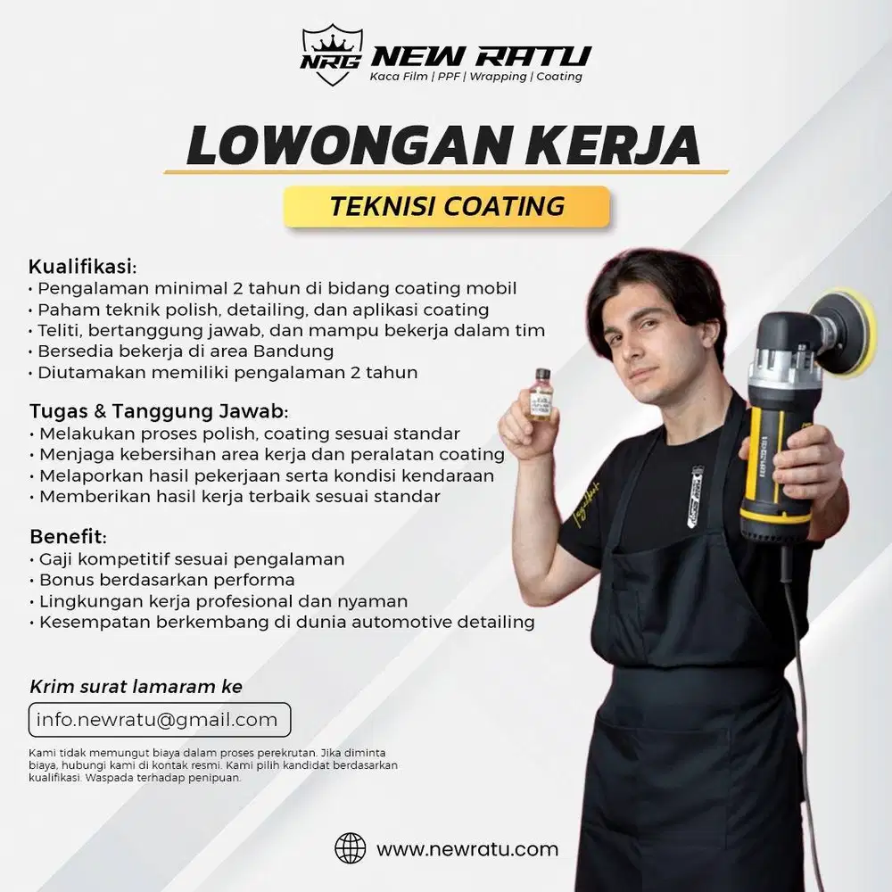 LOWONGAN TEKNISI COATING