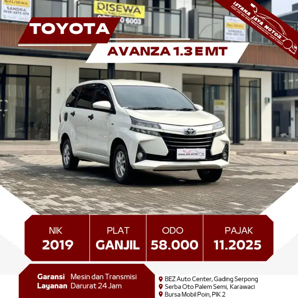 TOYOTA AVANZA 1.3 E MT 2019